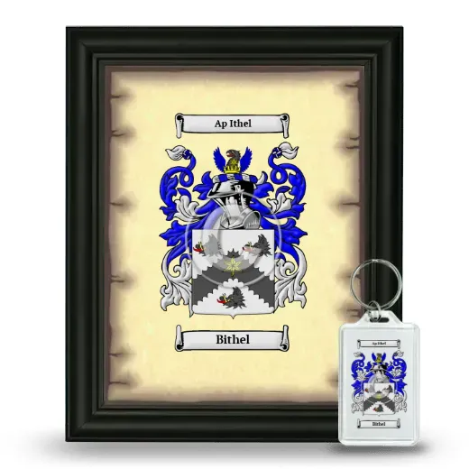 Bithel Framed Coat of Arms and Keychain - Black