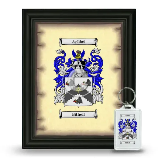 Bithell Framed Coat of Arms and Keychain - Black