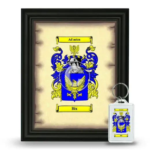 Bix Framed Coat of Arms and Keychain - Black