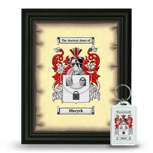 Blacyck Framed Coat of Arms and Keychain - Black