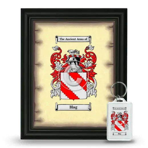 Blag Framed Coat of Arms and Keychain - Black