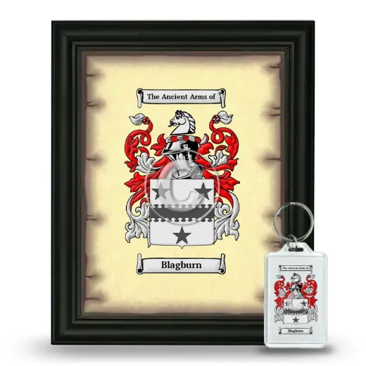 Blagburn Framed Coat of Arms and Keychain - Black