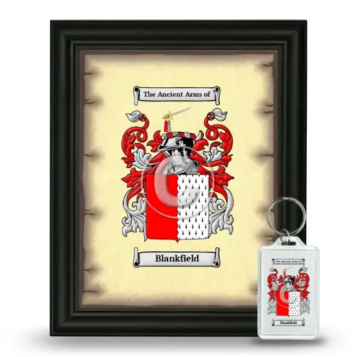 Blankfield Framed Coat of Arms and Keychain - Black