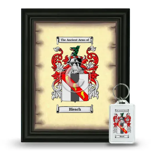 Bleach Framed Coat of Arms and Keychain - Black