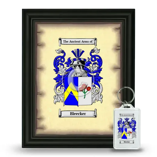 Bleecker Framed Coat of Arms and Keychain - Black