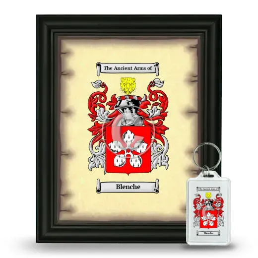 Blenche Framed Coat of Arms and Keychain - Black