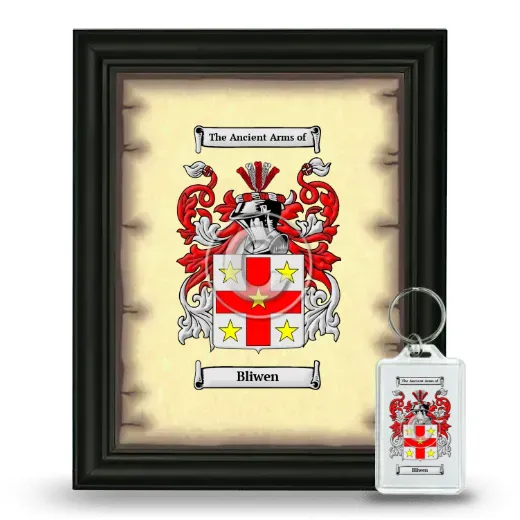 Bliwen Framed Coat of Arms and Keychain - Black