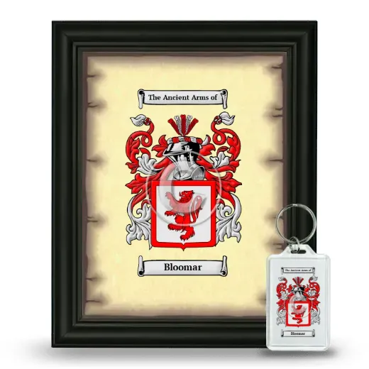 Bloomar Framed Coat of Arms and Keychain - Black