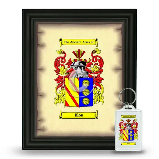 Blou Framed Coat of Arms and Keychain - Black