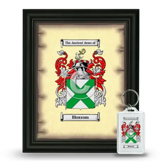 Bloxsom Framed Coat of Arms and Keychain - Black