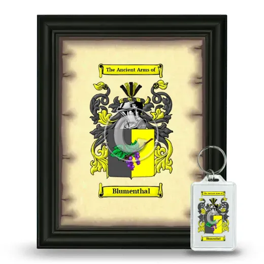 Blumenthal Framed Coat of Arms and Keychain - Black