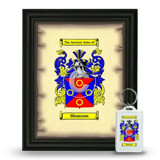 Blumsom Framed Coat of Arms and Keychain - Black
