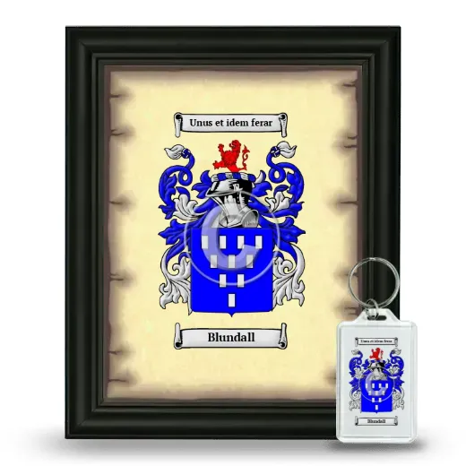 Blundall Framed Coat of Arms and Keychain - Black
