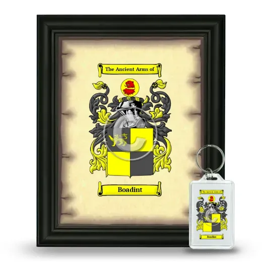 Boadint Framed Coat of Arms and Keychain - Black