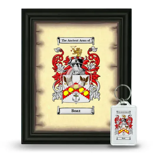 Boaz Framed Coat of Arms and Keychain - Black