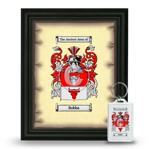 Bobba Framed Coat of Arms and Keychain - Black
