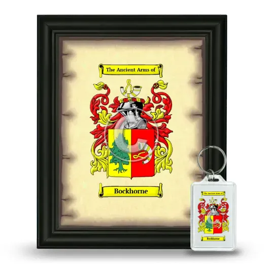 Bockhorne Framed Coat of Arms and Keychain - Black