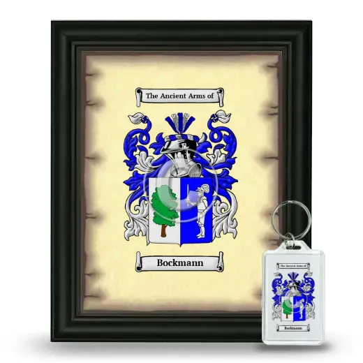 Bockmann Framed Coat of Arms and Keychain - Black