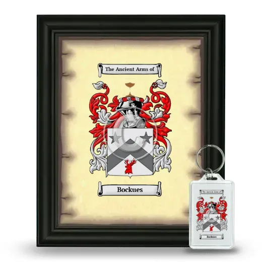 Bockues Framed Coat of Arms and Keychain - Black