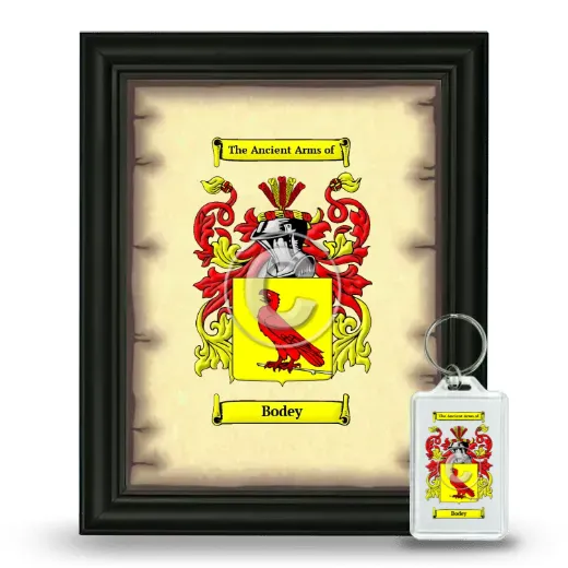Bodey Framed Coat of Arms and Keychain - Black