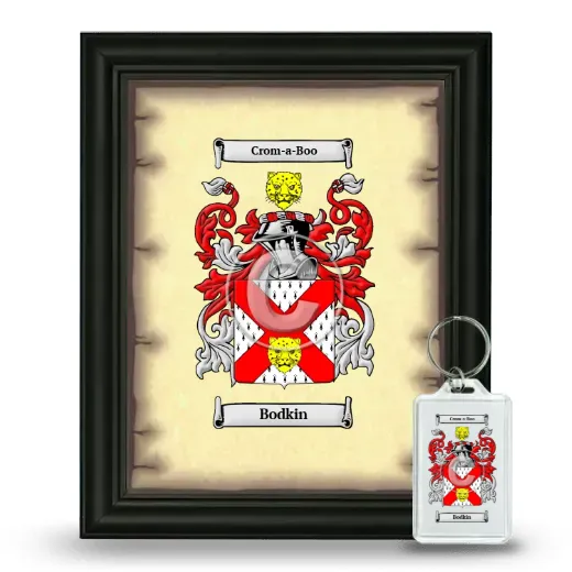 Bodkin Framed Coat of Arms and Keychain - Black