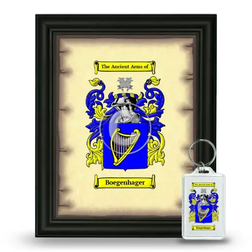 Boegenhager Framed Coat of Arms and Keychain - Black