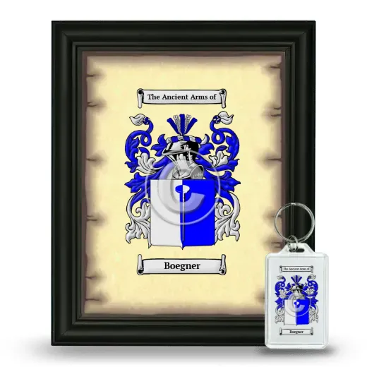 Boegner Framed Coat of Arms and Keychain - Black