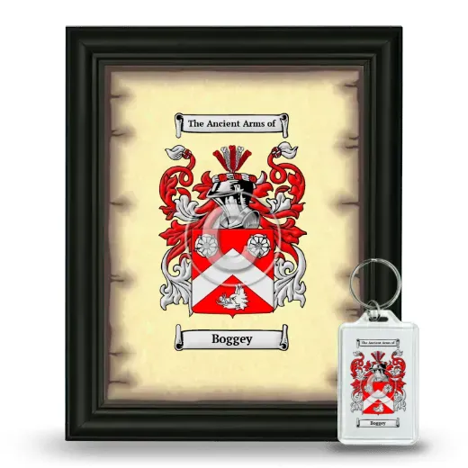 Boggey Framed Coat of Arms and Keychain - Black