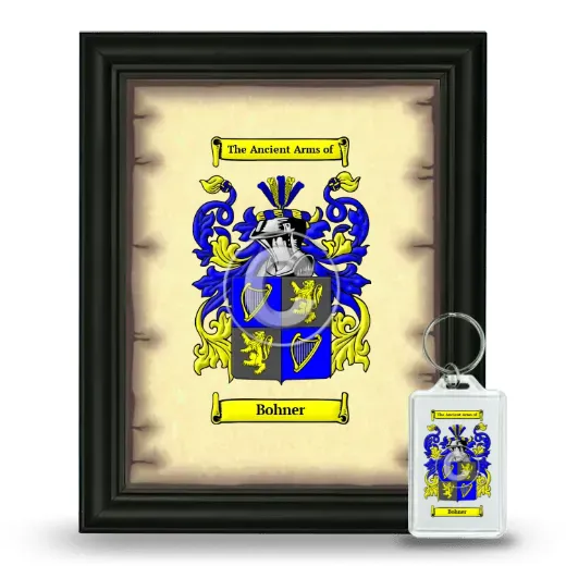 Bohner Framed Coat of Arms and Keychain - Black