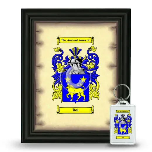 Boi Framed Coat of Arms and Keychain - Black