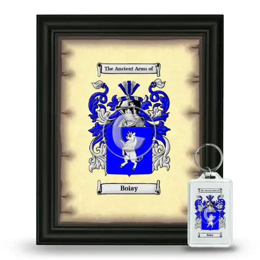 Boiay Framed Coat of Arms and Keychain - Black