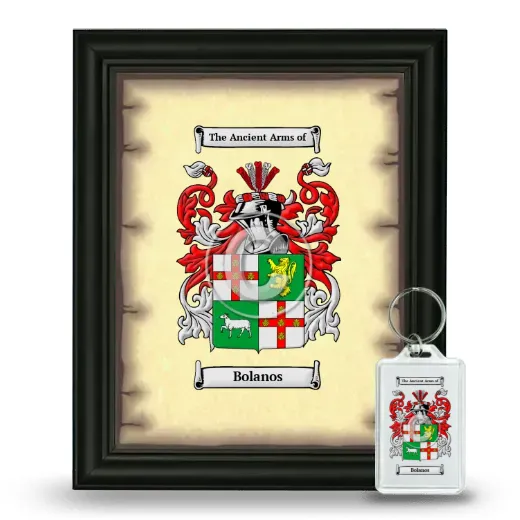 Bolanos Framed Coat of Arms and Keychain - Black