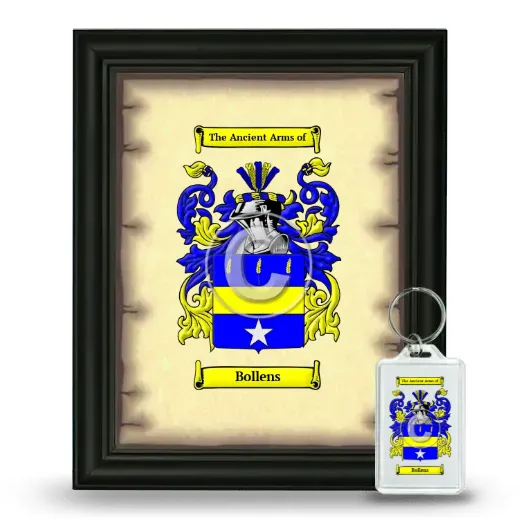 Bollens Framed Coat of Arms and Keychain - Black