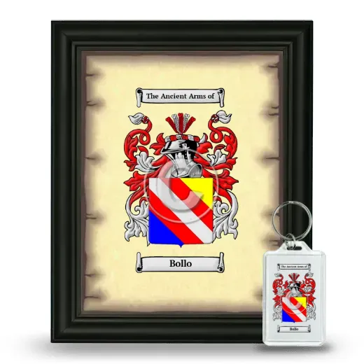 Bollo Framed Coat of Arms and Keychain - Black
