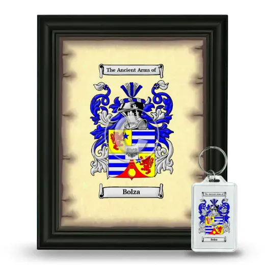 Bolza Framed Coat of Arms and Keychain - Black