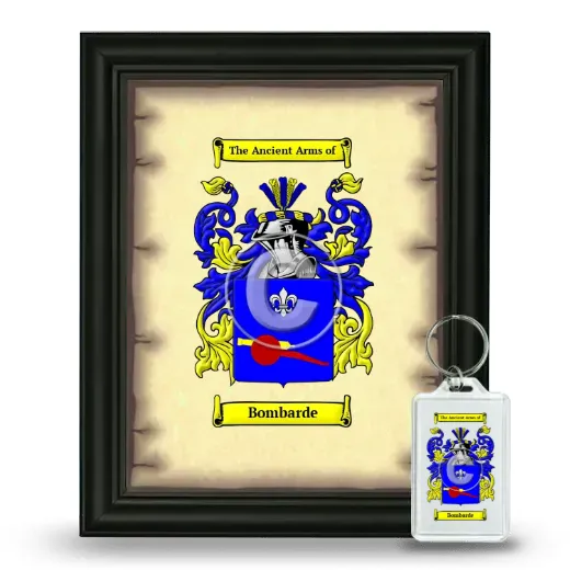Bombarde Framed Coat of Arms and Keychain - Black