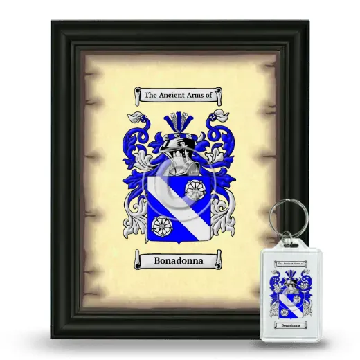 Bonadonna Framed Coat of Arms and Keychain - Black