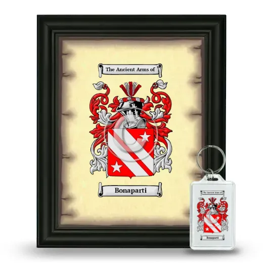 Bonaparti Framed Coat of Arms and Keychain - Black