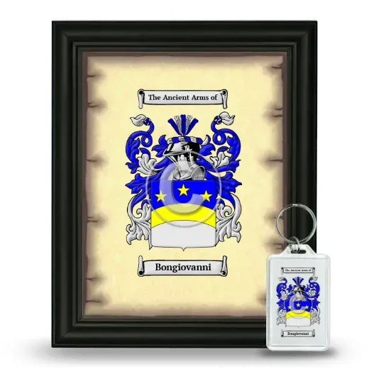 Bongiovanni Framed Coat of Arms and Keychain - Black