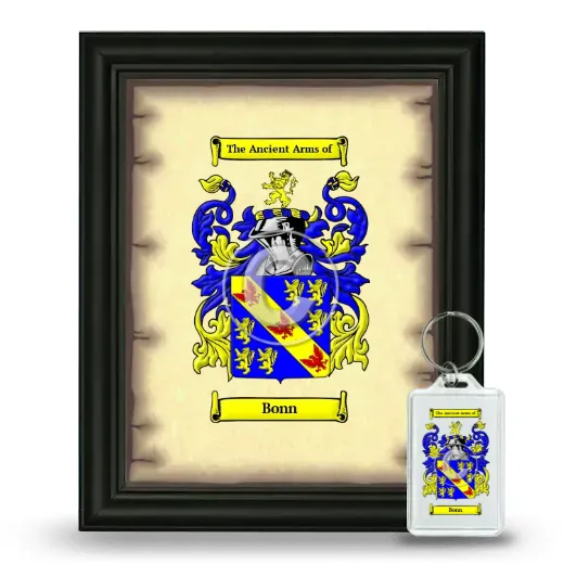 Bonn Framed Coat of Arms and Keychain - Black