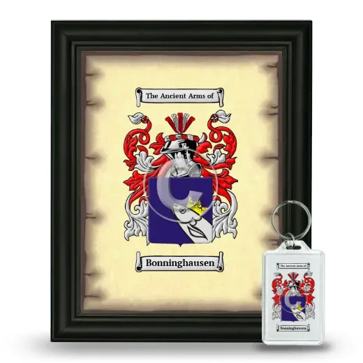 Bonninghausen Framed Coat of Arms and Keychain - Black