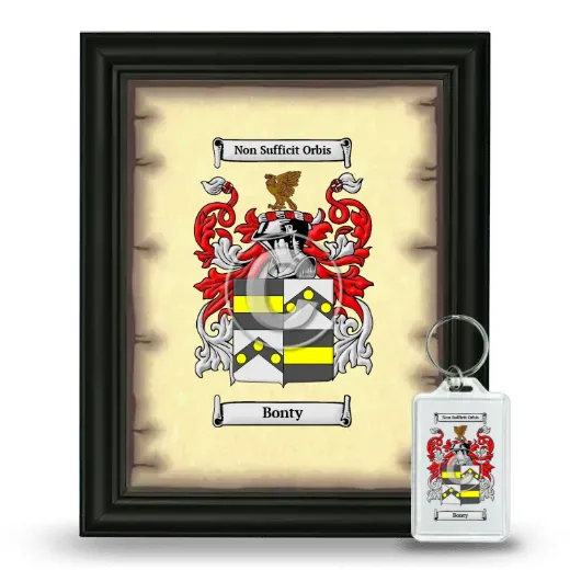 Bonty Framed Coat of Arms and Keychain - Black