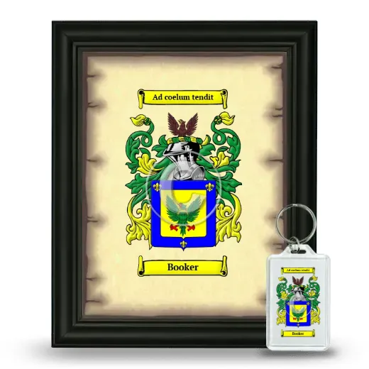 Booker Framed Coat of Arms and Keychain - Black