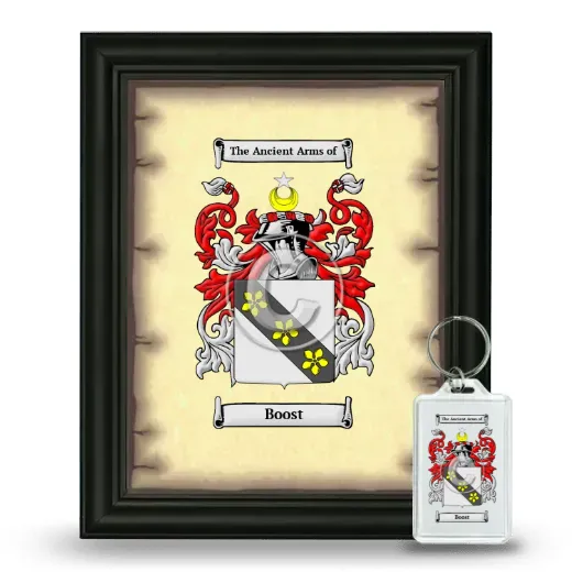 Boost Framed Coat of Arms and Keychain - Black