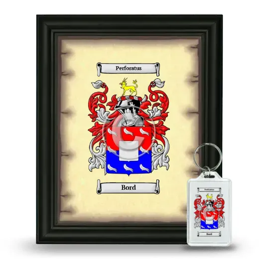 Bord Framed Coat of Arms and Keychain - Black