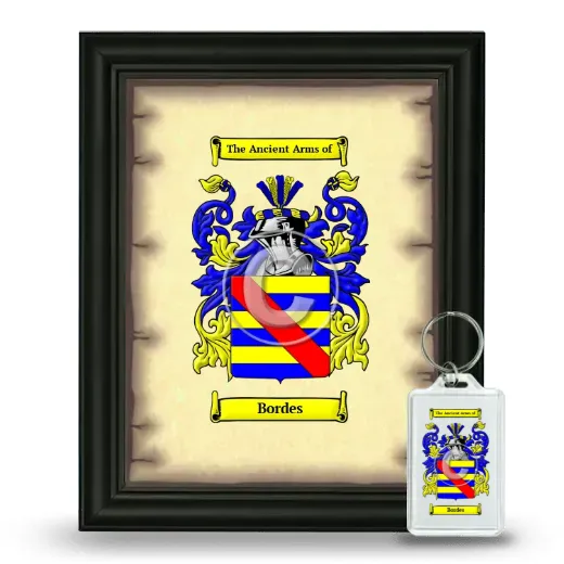 Bordes Framed Coat of Arms and Keychain - Black