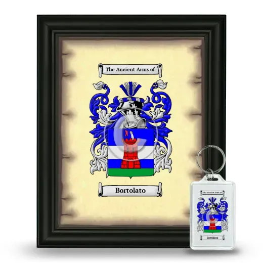 Bortolato Framed Coat of Arms and Keychain - Black