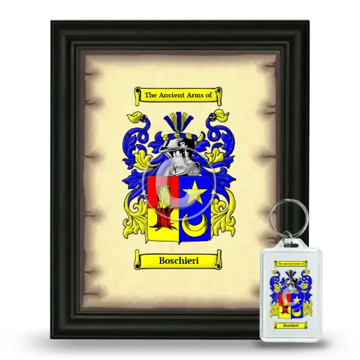 Boschieri Framed Coat of Arms and Keychain - Black