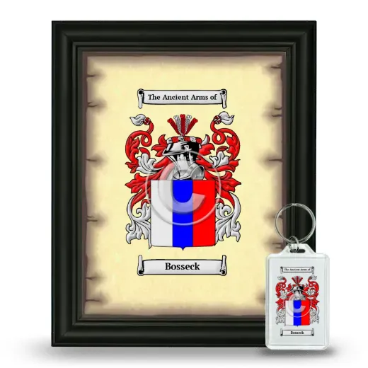 Bosseck Framed Coat of Arms and Keychain - Black