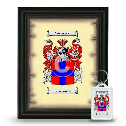 Bossworth Framed Coat of Arms and Keychain - Black